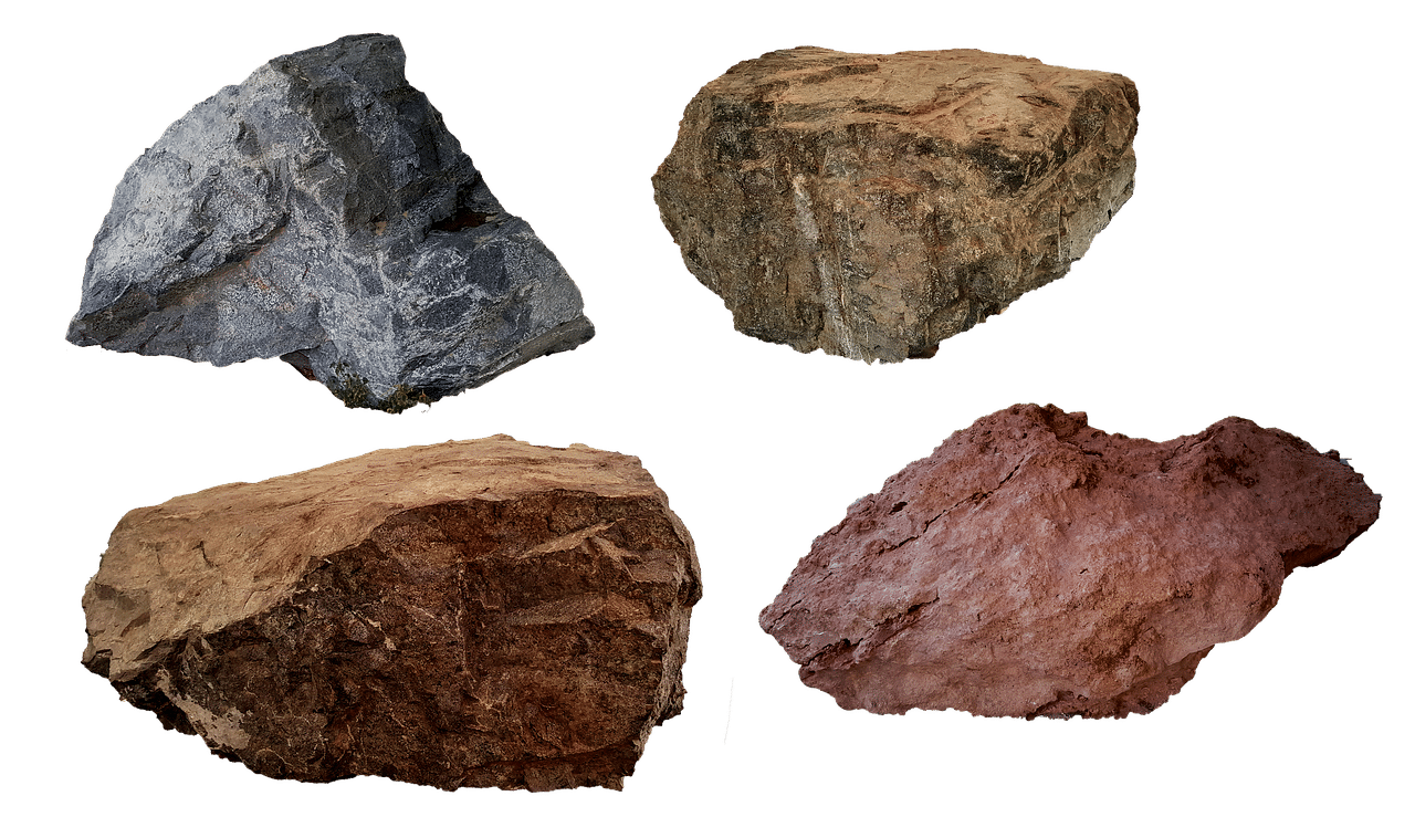 Cuatro ejemplos de piedra caliza