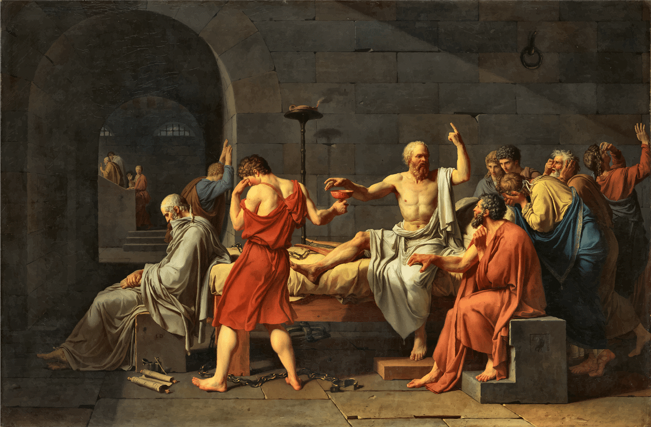 "La muerte de Sócrates", de Jacques-Louis David