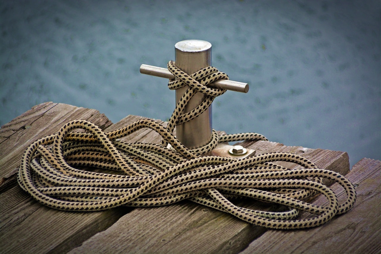Cuerda para amarrar embarcaciones
