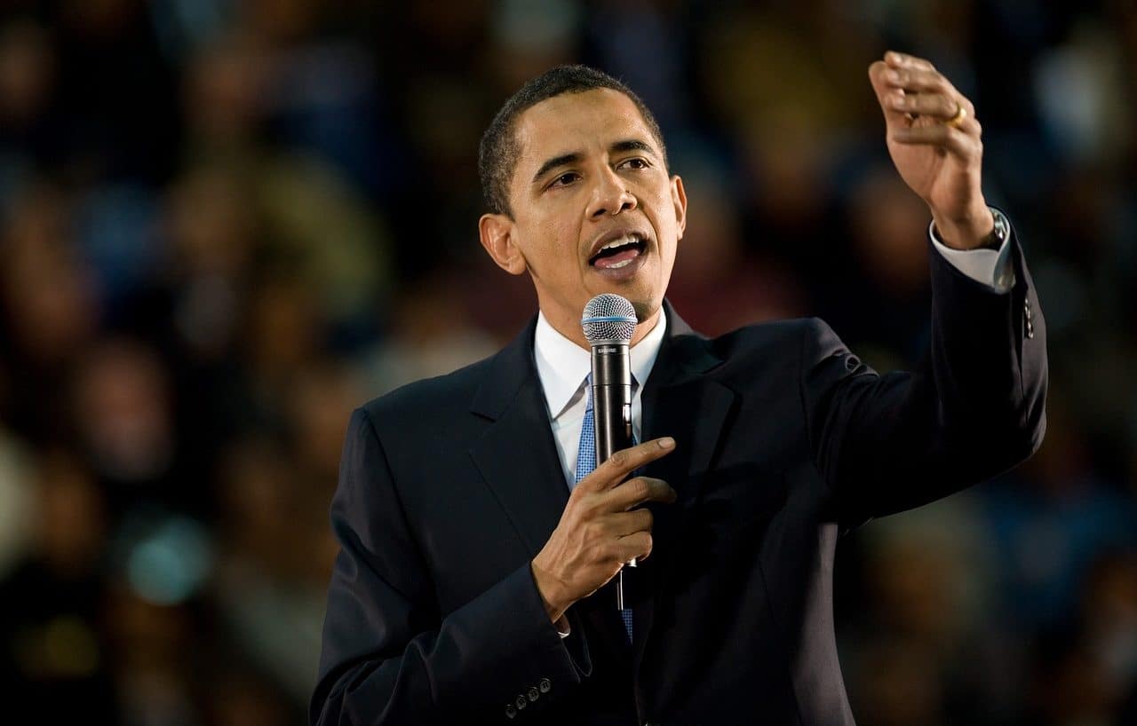 Barack Obama dando un discurso