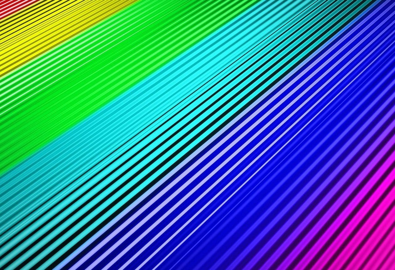 Líneas con los colores del arcoiris