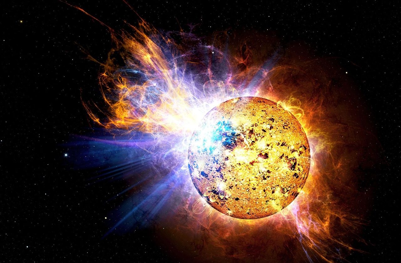 El cosmos, erupción solar