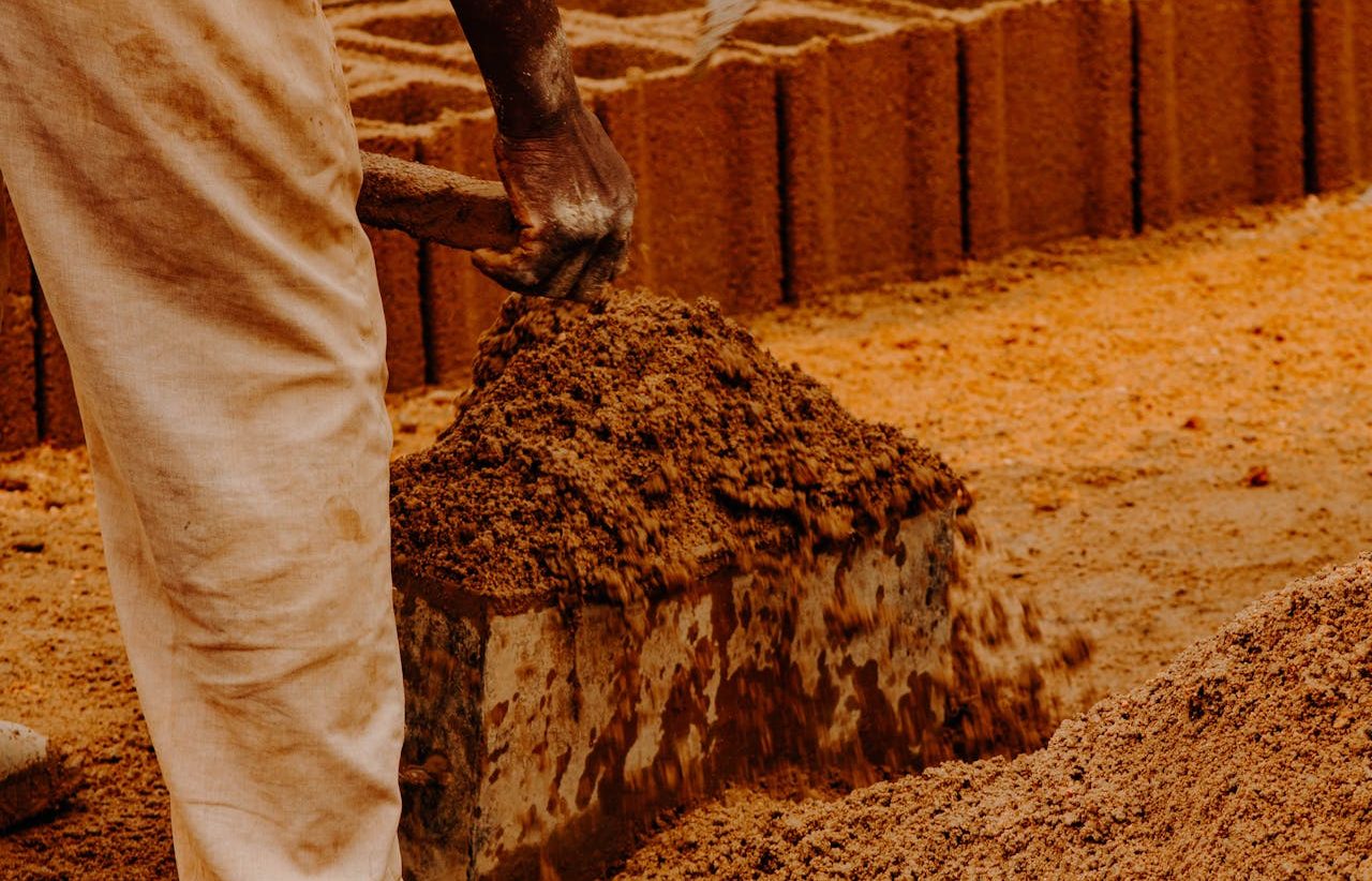 Construcción con barro y ladrillo